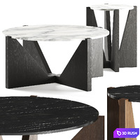 Crate and Barrel Miro Coffee Tables 3D Model Vray, Corona