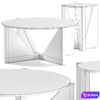 Crate and Barrel Miro Coffee Tables 3D Model Vray, Corona