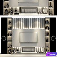 TV shelf 0432 3D Model Vray