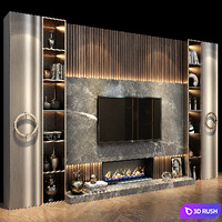 TV shelf 0432 3D Model Vray