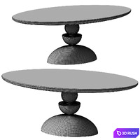 Sonali Oval Dining Table - Anthropologie 3D Model Vray, Corona
