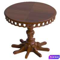 Carved table 3 3D Model Vray, Corona