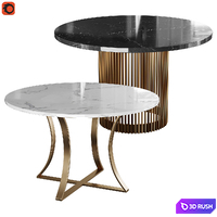Dinner table set Faun and Damen 48 " 3D Model Corona