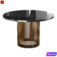 Dinner table set Faun and Damen 48 " 3D Model Corona