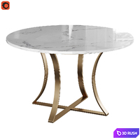 Dinner table set Faun and Damen 48 " 3D Model Corona
