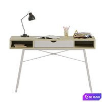 Jysk _ DESK ABBETVED _ CHAIR Kokkedal 3D Model Vray, Corona