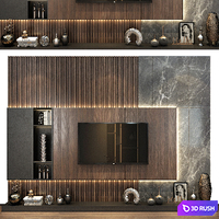 TV shelf 0492 3D Model Vray