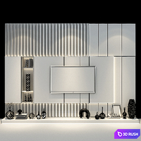 TV shelf 0492 3D Model Vray