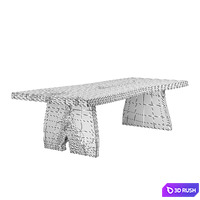 Arka Living - Houston Live Edge Solid Wood Table 3D Model Corona