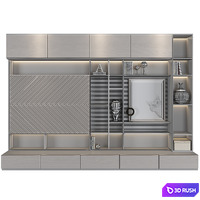 TV Wall Set 10 3D Model Vray