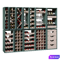 Wine sections for kitchen sets 3D Model Corona
