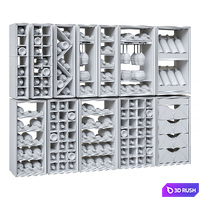 Wine sections for kitchen sets 3D Model Corona