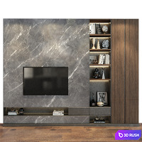 TV Wall | set 183 3D Model Vray
