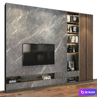 TV Wall | set 183 3D Model Vray