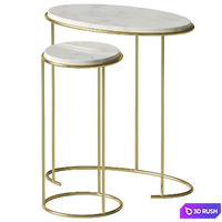 Vibieffe 9550 - coffee tables 3D Model Vray, Corona
