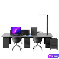 Gumpo Office table set (corona 7+ vray) 3D Model Vray, Corona