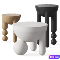 Lara Bohinc Profiterole Coffee and Side Tables 3D Model Vray, Corona