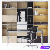 USM Haller &amp; Vitra Office set 3D Model Corona