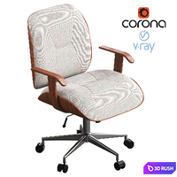 Henley Deep Padded Office Chair 3D Model Vray, Corona