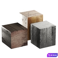 Stump tables 3D Model Vray, Corona