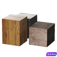 Stump tables 3D Model Vray, Corona