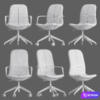 Work chair IKEA LONGFJELLL 3D Model Vray
