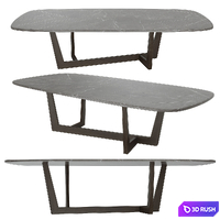 Bonaldo 'art wood' Barrel Tables 3D Model Vray, Corona