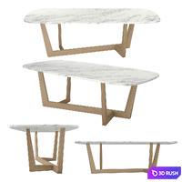 Bonaldo 'art wood' Barrel Tables 3D Model Vray, Corona