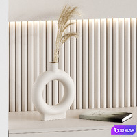 TV wall 02 3D Model Vray, Corona