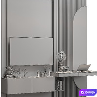 Room TV wall 10 3D Model Corona