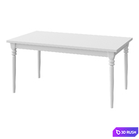 INGATORP Extendable table, white 3D Model Corona