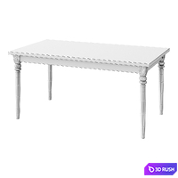 INGATORP Extendable table, white 3D Model Corona