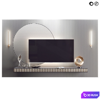 Wall panel and decor 61 3D Model Vray, Corona