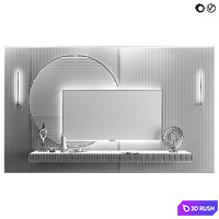 Wall panel and decor 61 3D Model Vray, Corona