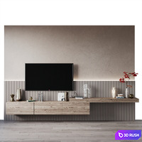 TV Set 214 3D Model Vray, Corona