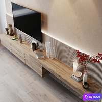 TV Set 214 3D Model Vray, Corona