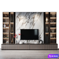 TV Set 215 3D Model Vray, Corona
