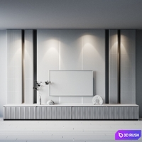 TV Set 215 3D Model Vray, Corona