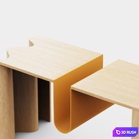 Cloth coffee table 3D Model Corona