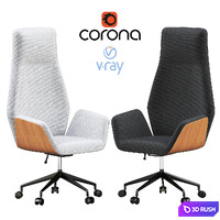 Ginkgo Conference chair 3D Model Vray, Corona