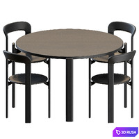 Rey Dinning Set by Hay 3D Model Corona
