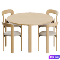 Rey Dinning Set by Hay 3D Model Corona