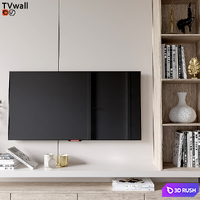 TV wall 3D Model Vray, Corona