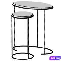 Vibieffe 9550 - coffee tables 3D Model Vray, Corona
