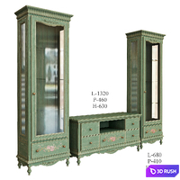 Showcase and TV cabinet 3D Model Vray