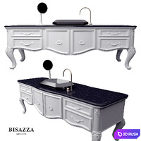 BISAZZA Wash basin Bagno 02 Serie Diamante MOSAICO, luxury design octagonal washbasin 3D Model Vray
