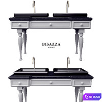BISAZZA Wash basin Bagno 04 Serie Organico, luxury design retangular washbasin 3D Model