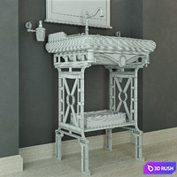 Caprigo &amp; RH bathroom set 3D Model Corona