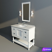 Bathroom Vanity 3D Model Vray