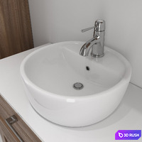 Furniture for bathroom, sink and faucet IKEA 3D Model Corona